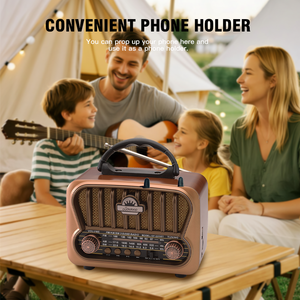 <span class=keywords><strong>Radio</strong></span> Portátil AM/FM Vintage OP-8109BT 2026 con Soporte para Tarjeta TF, Material Plástico, Altavoz Inalámbrico - Product Image 2