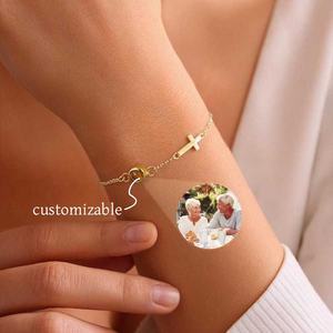 سوار عرض متقاطع مع سوار بألوان خاصة سوار من الفولاذ المقاوم للصدأ مخصص - Product Image 2