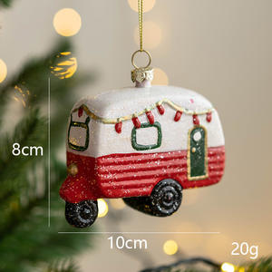 Boule en forme peinte de noël décoration arbre de noël petit pendentif sac cadeau de noël <span class=keywords><strong>maison</strong></span> voiture bonhomme de neige guirlande pendentif - Product Image 2