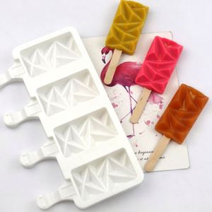 Moule à glaçons en silicone écologique, petit format, forme d'ellipse diamant, pour bâtonnets de crème glacée, qualité alimentaire, fabrication artisanale OEM/ODM - Product Image 2