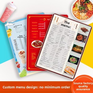 Cetak Digital PVC Laminasi A3/A4 Menu Makan & Daftar Harga Kustom Model Lipat
