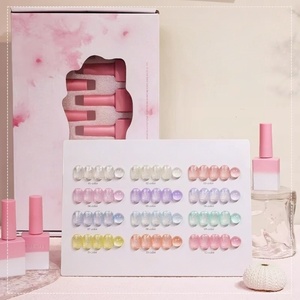 Set <span class=keywords><strong>de</strong></span> 12 Esmaltes <span class=keywords><strong>de</strong></span> Uñas en Gel Efecto Terciopelo Nieve, UV LED, Removible, con Brillo, Efecto Ojo <span class=keywords><strong>de</strong></span> Gato, <span class=keywords><strong>Semipermanente</strong></span>, para Salón o Manicura Casera - Product Image 1