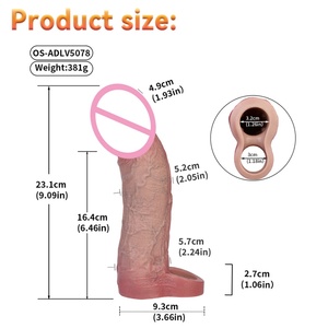 Dildo Realista de Silicona para Adultos de 9.09 Pulgadas, Funda Reutilizable para Agrandar el Pene, Vibrador, Potenciador Sexual Masculino, Juguete Sexual para Retrasar la Eyaculación - Product Image 5
