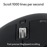Souris sans fil Logitech MX Master 3S, 8000 DPI, défilement ultra-rapide, clic silencieux, ergonomique, pour bureau, ordinateur portable, ordinateur