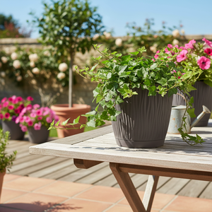 SANDY P 1L. Vaso da fiori, dimensioni (mm) 129x129x120, colore antracite - Product Image 2