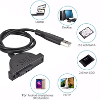 Screw-Lock USB to SATA 7+6 13Pin Plastic Optical Drive Easy Drive Cable External CD/DVD ROM Adapter Pure Copper Computer