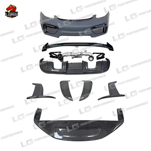 Pièces détachées automobiles Demi fibre de carbone pour <span class=keywords><strong>Porsche</strong></span> <span class=keywords><strong>718</strong></span> Upgrade to <span class=keywords><strong>GT4RS</strong></span> Bodykit Lèvre de pare-chocs avant Diffuseur arrière Embouts d'échappement Kit de carrosserie - Product Image 6
