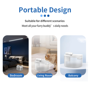 Couleur personnalisée remplaçable filtre à charbon actif pompe silencieuse écran d'affichage ABS fontaine d'eau pour animaux de compagnie - Product Image 5