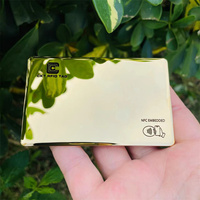 Carte NFC RFID en acier inoxydable plaqué or 24 carats de luxe pour cartes VIP/affaires, carte cadeau dorée