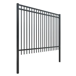 steel angle iron picket fence wrought iron fence panel garden fence flat top steel parking