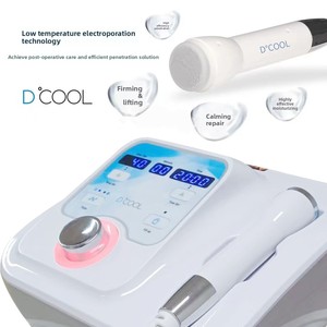 เครื่องทำความเย็นและความร้อน Korea Dcool รุ่น D100 ผลิตจากโครเมียมอัลลอยด์ สำหรับใช้ในร้านเสริมสวย  พร้อมหัวไอซ์แฮมเมอร์สำหรับการบำบัดด้วยความเย็น และเทคโนโลยีการนำความเย็นด้วยไอออน - Product Image 4