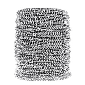Chaîne à billes en acier inoxydable, rouleau de 10m, chaîne ronde 304 pour la fabrication de colliers, composants de bijoux DIY - Product Image 2
