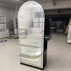 Arch Portable Big Hair Salon Workstation Mirror Wall Mounted Round Double Sided Hair Salon Mirrors With <b>Drawers</b> - Product Image 2