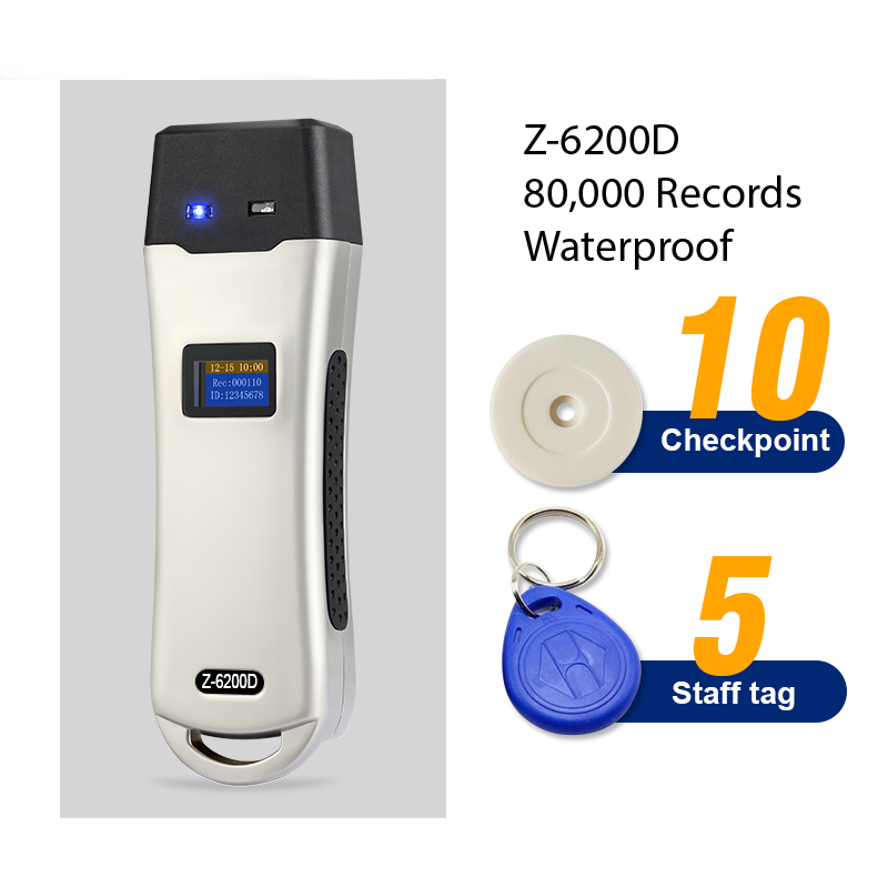 Z-6200D 0,8 Inch ЖК Rfid металлический охранник патрулирования во время экскурсий системы управления
