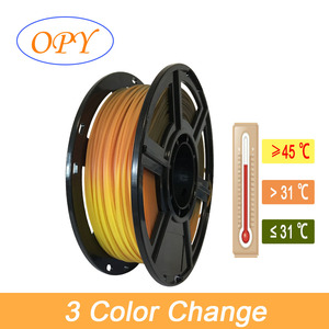 Filament PLA à changement de couleur en fonction de la température OPY 1,75 mm 1 kg Matériel d'impression 3D Orange <span class=keywords><strong>Rouge</strong></span> Gris Filament à changement de couleur en fonction de la température - Product Image 1