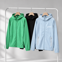 Survêtement d'automne 100% coton écologique, coupe classique, sweat à capuche zippé avec imprimé pour homme, streetwear