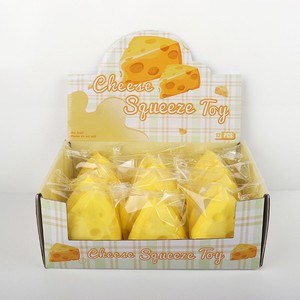 Factory Wholesale TPR Kawaii Cheese Squishy Stress Relief Decompression <b>Squeeze</b> Sensory Toys for Kids Boys and Girls - Product Image 6