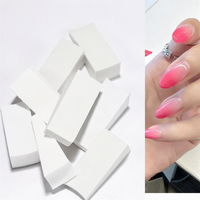 Lot de 12 éponges à ongles trapézoïdales en boîte – Éponges douces pour dégradé, outils de stamping pour nail art, manucure dégradée NAT070B