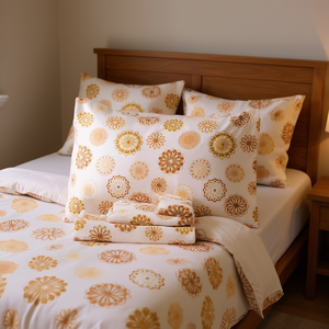 Parure de draps en flanelle de printemps, double, 200 fils, coton respirant, motif végétal imprimé, literie pour la maison - Product Image 2