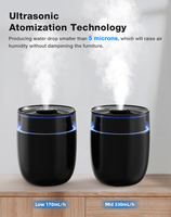 Portable H2O Essential Diffuseur Mini Humidificateurs D'air 3.5L Dynamique 7 Couleur Led Éclairage Mignon Humidificateurs De Chambre