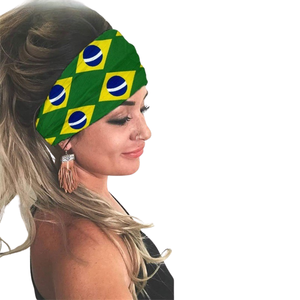 وشاح رأس رياضي من البوليستر بنمط العلم الوطني لمشجعي كأس أمريكا 2026 للولايات المتحدة وكندا والمكسيك، عصابة رأس مرنة بحافة عريضة - Product Image 2