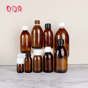 Premium 4oz 6oz 8oz Amber Boston Round <b>Bottle</b> UV Blocking Durable Glass for Syrup Liquid Supplements - Product Image 2