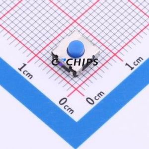 TS-1047-A38B2-D2 Tactile Switch SMD,6.2x6.4mm Switch Single Pole Single Throw Round Button 1.8N Vertical Mount - Product Image 1