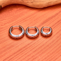 Bijoux de piercing corporel en Titane ASTM F136, Boucles d'oreilles, Anneaux Huggie, Clickers pour septum, Anneaux de nez, 16G, pour cartilage, hélix, tragus, lobe d'oreille