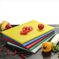 Vente en gros YIQI Planche à découper ronde en HDPE avec poignée pour cuisine de restaurant Planche à découper facile à nettoyer