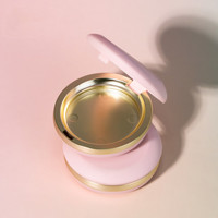Boîtier compact rond mat rose vide pour poudre, capacité 5-6g, avec miroir, pour illuminateur cosmétique, emballage maquillage OEM ODM
