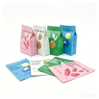 Bolsa Plana de Papel Kraft Reciclable con Sellado de 3 Lados Personalizada para Muestras de Cosméticos