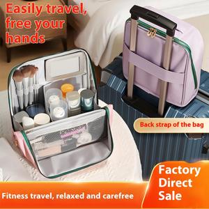 Large Capacity Makeup Bag Portable Vertical Design Cosmetic Organizer for Women - Product Image 3