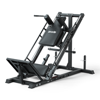 SNODE Appareil Commercial de Musculation des Jambes : Leg Press et Hack Squat Double Fonction, Charge à Disques, pour Entraînement de la Partie Inférieure du Corps en Salle de Sport