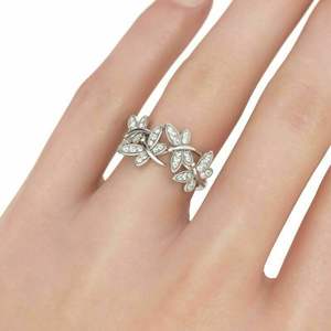 Q974 Anello in oro bianco con diamante taglio marquise, colore naturale G, gioielli romantici da fidanzamento da donna - Product Image 6