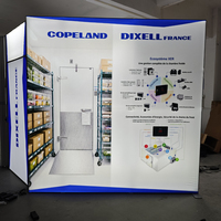 Kotak Lampu Kain SEG Modular Zigzag Multi-Panel dengan Rangka Aluminium dan Lampu LED Backlit untuk Partisi Pameran Dagang