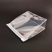Vente flash - Étui de voyage pour cosmétiques personnalisé avec logo en gravure, résistant à l'humidité, en vinyle transparent PVC EVA, sac de maquillage/trousse de toilette avec fermeture éclair