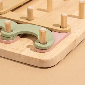 Juguetes Educativos Divertidos para Estimular el Cerebro, Bloques de Animales Montessori, Tablero Geométrico de Madera, Rompecabezas de Clavijas - Product Image 4