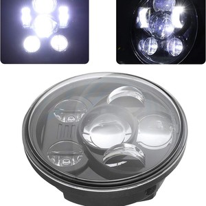 Phare LED de 5-3/4 5,75 pouces - Compatible avec Harley Davidson Dyna Street <span class=keywords><strong>Bob</strong></span> Super Wide Glide Low Rider Night Rod Train - Product Image 1