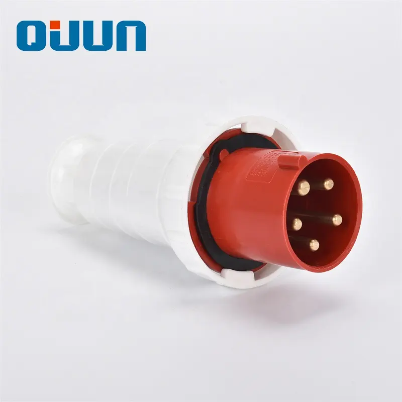 CEE Standard Electrical Plug Industrial Plugs Technology IP67 OEM Power Strip Amphenol Connector China Factory 6h 63A 5pole IP44