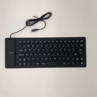 Vente chaude Mode Mini Portable Pliant 85 Touches Silicone Clavier Filaire Muet Doux Clavier pour Notbook