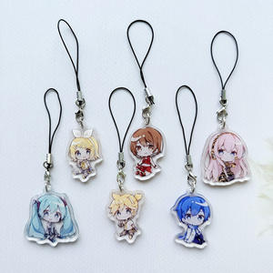 Charmes en acrylique personnalisés Felton Anime, mignons, double face, imprimés en acrylique transparent, avec cordons - Product Image 1