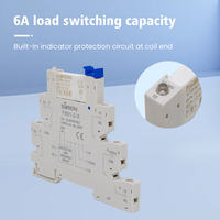 Relay Subminiatur Tipis Tertutup Elektromagnetik SiRON Y910 dengan LED 6A 12v 5v 24v, Relay Relai Din Rail dan Soket