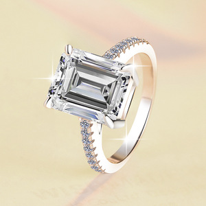 Bijoux InLove Bague Moissanite VVs1 2ct & 5ct certifiée GRA en argent sterling S925 Cadeau <span class=keywords><strong>de</strong></span> fiançailles tendance pour femme - Product Image 1