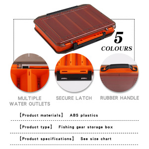 Boîte de rangement portable double face multi-couleurs pour leurres de pêche, étanche et antichoc, avec fente en V pour appâts en bois, crevettes et leurres en plastique pour la pêche en rivière - Product Image 4