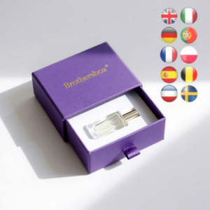Boîte à parfum de luxe avec insert, logo personnalisé en feuille d'or, fabrication artisanale FX, design de luxe, 10 ml - Product Image 1