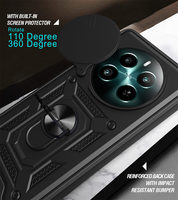 Coque de téléphone armure de fenêtre de poussée de caméra coulissante pour OPPO Realme 13 Pro + Pro Plus 4G P1 vitesse 5G A3X Reno 12f 12 Pro A60 TPU + couverture PC