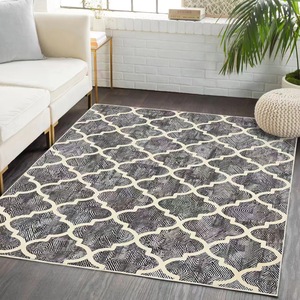 Ensembles de tapis marocains bohèmes à poils doux pour chambre à coucher, style esthétique, Glow Trench Dress, Lange Flat Bed Evolution Surface Immersion Area Rugs - Product Image 5