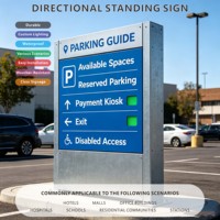 Panneaux de signalisation directionnelle LED personnalisés, multicolores, pour centres commerciaux, bureaux, propriétés et parcs industriels