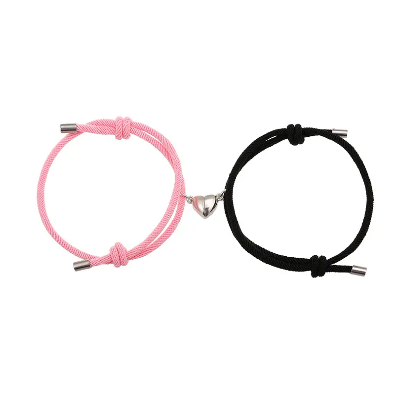 FF658 Valentine's Day Couple Bracelets Boyfriend Girlfriend Holiday Gifts Heart Attract Magnet Bracelets