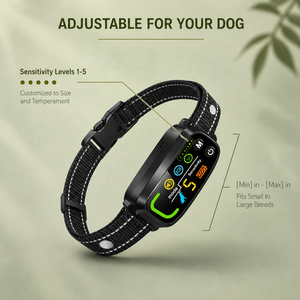 <span class=keywords><strong>Collier</strong></span> <span class=keywords><strong>anti</strong></span>-<span class=keywords><strong>aboiement</strong></span> pour chien rechargeable personnalisé, avec vibration et sensibilité réglable, pour chiens de petite/moyenne/grande taille - Product Image 5